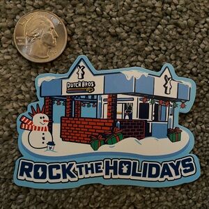 Dutch Bros Collectible Sticker December 2025 Snowman Coffee Christmas Holiday